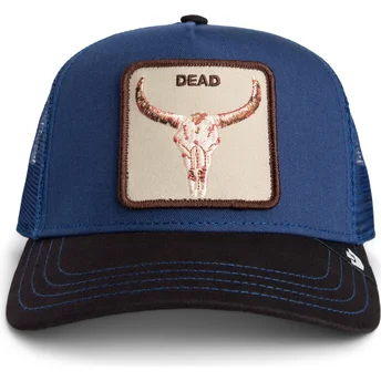 Gorra trucker azul y negra buey Two-Tone Skull Grit The Farm de Goorin Bros.
