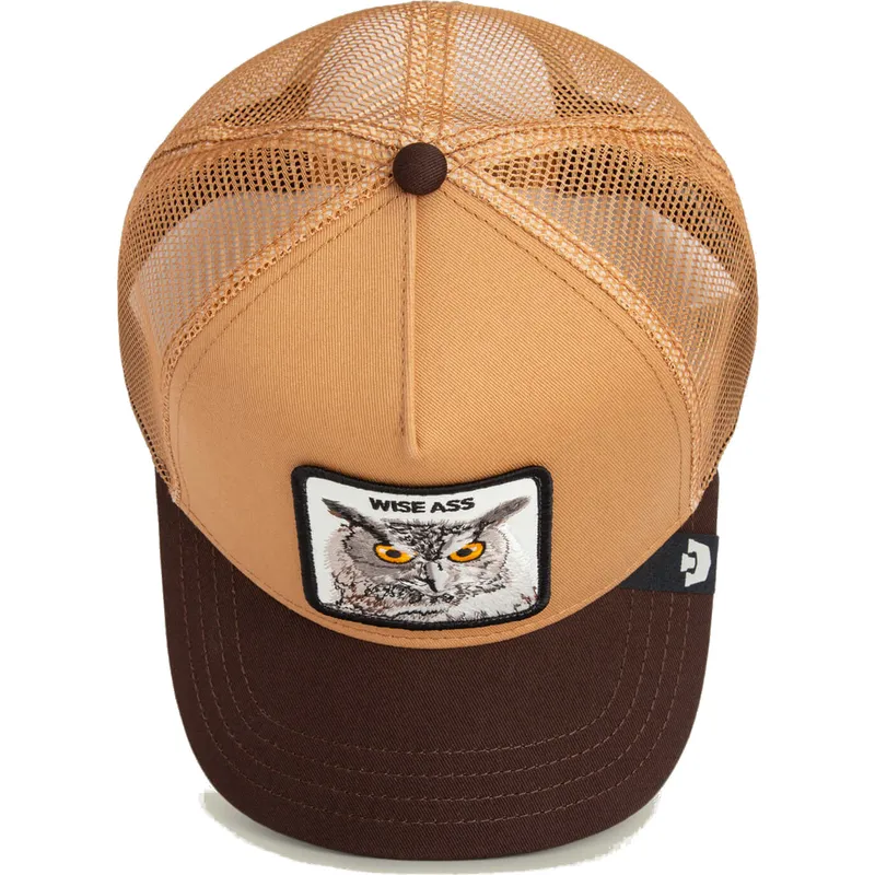 brun-truckerkeps-med-uggla-wise-ass-the-farm-fran-goorin-bros