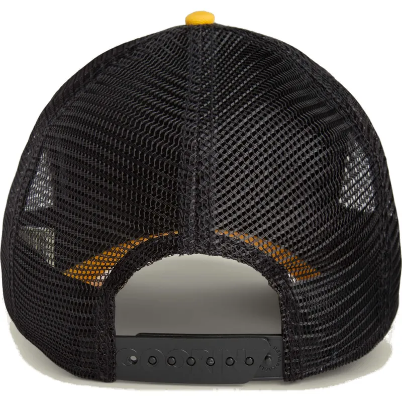 gorra-trucker-negra-y-amarilla-para-nino-escorpion-deadly-mini-the-farm-de-goorin-bros