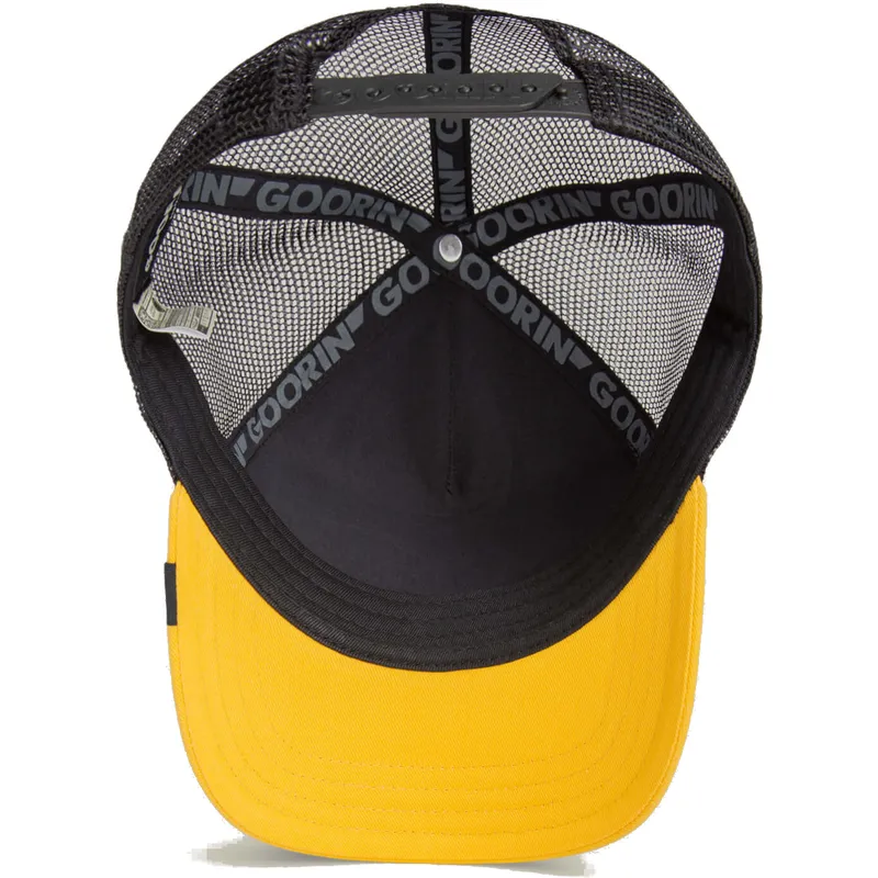 gorra-trucker-negra-y-amarilla-para-nino-escorpion-deadly-mini-the-farm-de-goorin-bros
