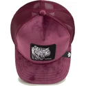 trucker-cap-weinrot-tiger-savage-tiger-velour-the-farm-von-goorin-bros