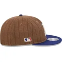 los-angeles-dodgers-mlb-9fifty-retro-crown-wool-pinstripe-verstellbare-braun-blaue-flachkappe-von-new-era