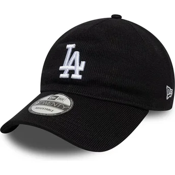 Verstellbare schwarze Curved Cap 9TWENTY Merinowolle Los Angeles Dodgers MLB von New Era