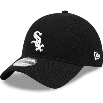 Gorra curva negra ajustable 9TWENTY Merino Wool de Chicago White Sox MLB de New Era