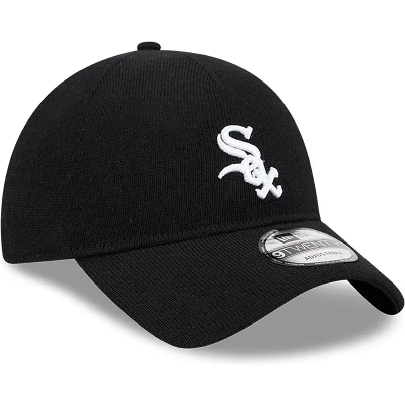gorra-curva-negra-ajustable-9twenty-merino-wool-de-chicago-white-sox-mlb-de-new-era