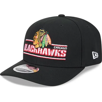 Čepice zaoblená černá snapback 9SEVENTY Stretch Snap Stated Chicago Blackhawks NHL New Era