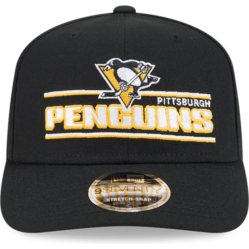 gorra-curva-negra-snapback-9seventy-stretch-snap-stated-de-pittsburgh-penguins-nhl-de-new-era