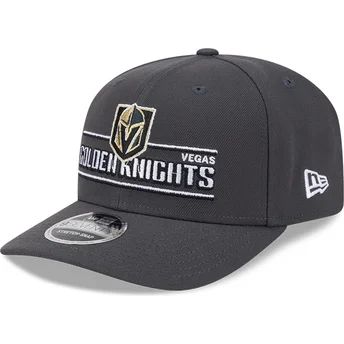 Gryngrå böjd snapbackkeps 9SEVENTY Stretch Snap Stated Vegas Golden Knights NHL från New Era