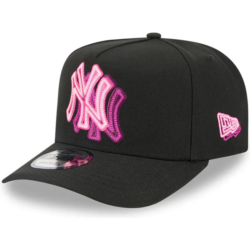 cepice-zaoblena-cerna-snapback-9fifty-a-frame-neon-new-york-yankees-mlb-new-era