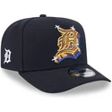 marineblaue-gebogene-snapback-kappe-9fifty-a-frame-emblem-der-detroit-tigers-mlb-von-new-era