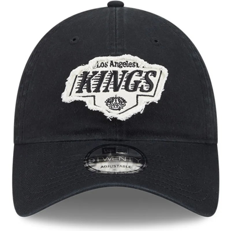 schwarze-verstellbare-curved-cap-9twenty-stamp-der-los-angeles-kings-nhl-von-new-era