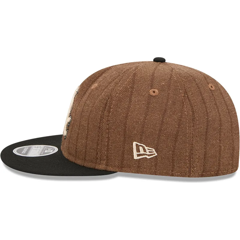 chicago-white-sox-mlb-new-era-9fifty-retro-crown-wool-pinstripe-justerbar-brun-och-svart-platt-keps