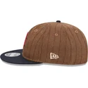 boston-red-sox-mlb-9fifty-retro-crown-wool-pinstripe-verstellbare-braun-und-marineblau-kappe-von-new-era