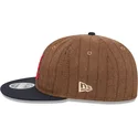 atlanta-braves-mlb-new-era-justerbar-9fifty-retro-crown-ull-randig-brun-och-marinbla-platt-keps