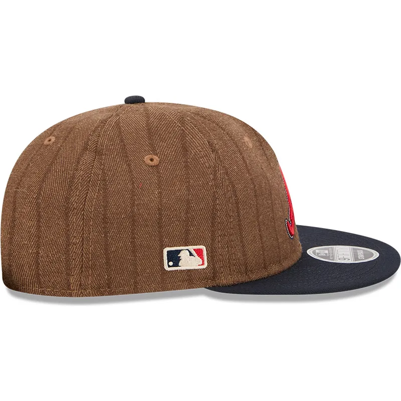 cap-rovna-brown-adjustable-strap-9fifty-retro-crown-wool-pinstripe-atlanta-braves-mlb-new-era
