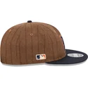 brun-och-marinbla-justerbar-platt-keps-9fifty-retro-crown-wool-pinstripe-fran-detroit-tigers-mlb-av-new-era