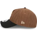 verstellbare-braun-schwarze-curved-cap-9twenty-a-frame-wool-pinstripe-der-chicago-white-sox-mlb-von-new-era