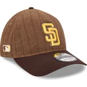 braune-verstellbare-gebogene-kappe-9twenty-a-frame-wool-pinstripe-der-san-diego-padres-mlb-von-new-era