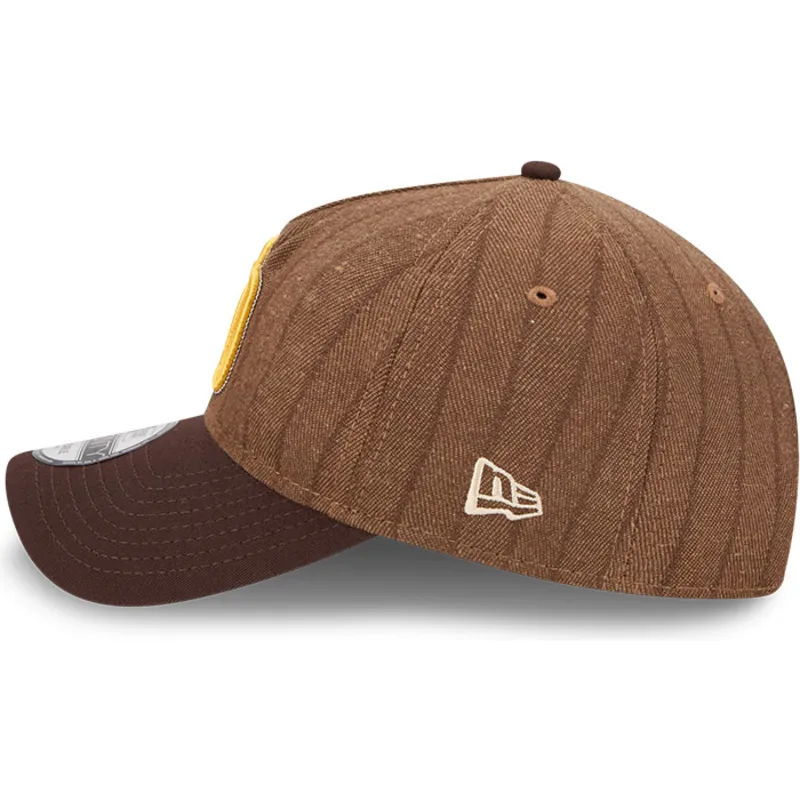 brun-bojd-justerbar-keps-9twenty-a-frame-wool-pinstripe-fran-san-diego-padres-mlb-av-new-era