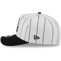 weiss-schwarze-snapback-kappe-9fifty-a-frame-satin-pinstripe-der-chicago-white-sox-mlb-von-new-era
