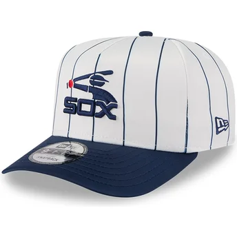 Cap zaoblená white snapback 9FIFTY A Frame Satin Pinstripe Chicago White Sox MLB New Era