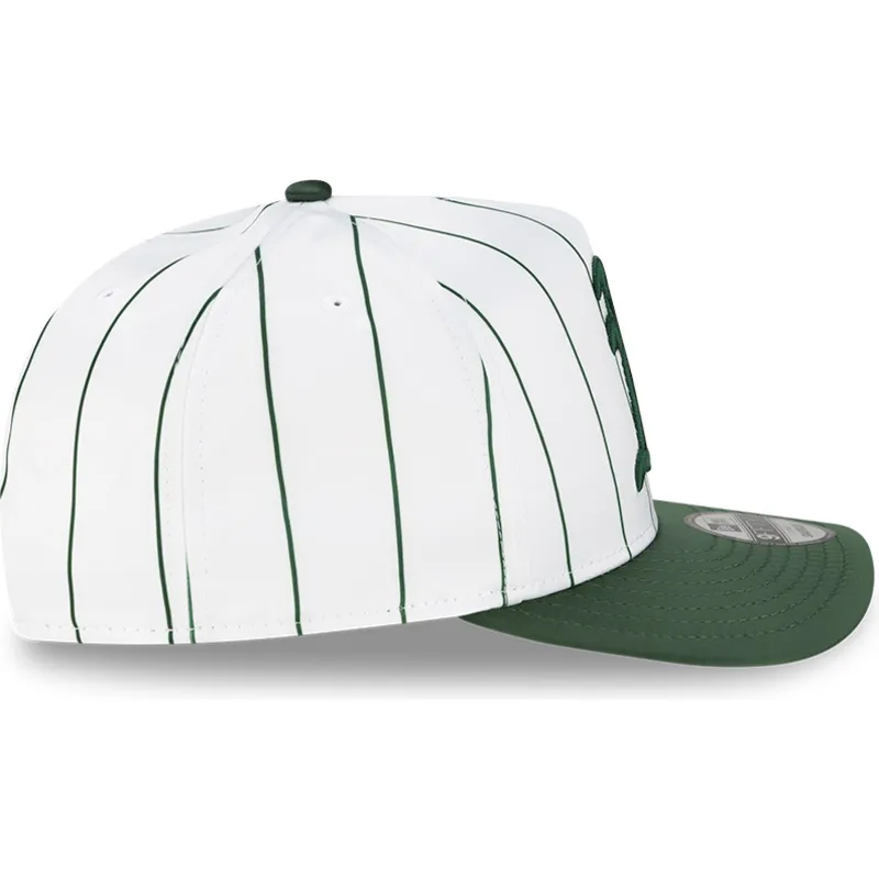 gorra-curva-blanca-y-verde-snapback-9fifty-a-frame-satin-pinstripe-de-oakland-athletics-mlb-de-new-era