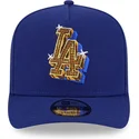 blaue-gebogene-snapback-kappe-9fifty-a-frame-emblem-der-los-angeles-dodgers-mlb-von-new-era