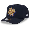 new-era-new-york-yankees-mlb-9fifty-a-frame-emblem-snapback-kappe-mit-gebogenem-schirm-in-marineblau