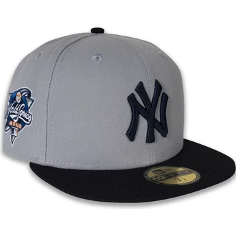 Γκρι και σκούρο μπλε εφαρμοστό καπέλο 59FIFTY World Series 2000 Side Patch των New York Yankees MLB της New Era