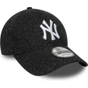 gorra-curva-negra-snapback-9forty-melton-wool-de-new-york-yankees-mlb-de-new-era