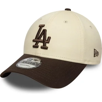 Čepice zaoblená hnědá nastavitelný 9FORTY Side Patch Los Angeles Dodgers MLB New Era