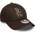 cepice-zaoblena-hneda-nastavitelny-9forty-outline-los-angeles-dodgers-mlb-new-era