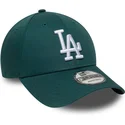 grune-verstellbare-curved-cap-9forty-league-essential-der-los-angeles-dodgers-mlb-von-new-era