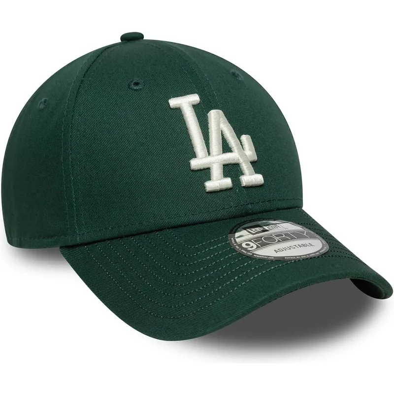 cepice-zaoblena-zelena-nastavitelny-pasek-9forty-visor-script-los-angeles-dodgers-mlb-new-era