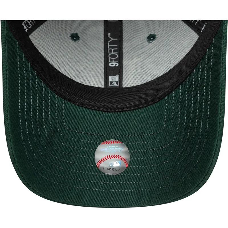 cepice-zaoblena-zelena-nastavitelny-pasek-9forty-visor-script-los-angeles-dodgers-mlb-new-era