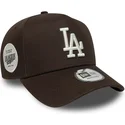 cepice-zaoblena-hneda-snapback-9forty-e-frame-side-patch-los-angeles-dodgers-mlb-new-era