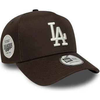 Cap zaoblená brown snapback 9FORTY E Frame Side Patch Los Angeles Dodgers MLB New Era