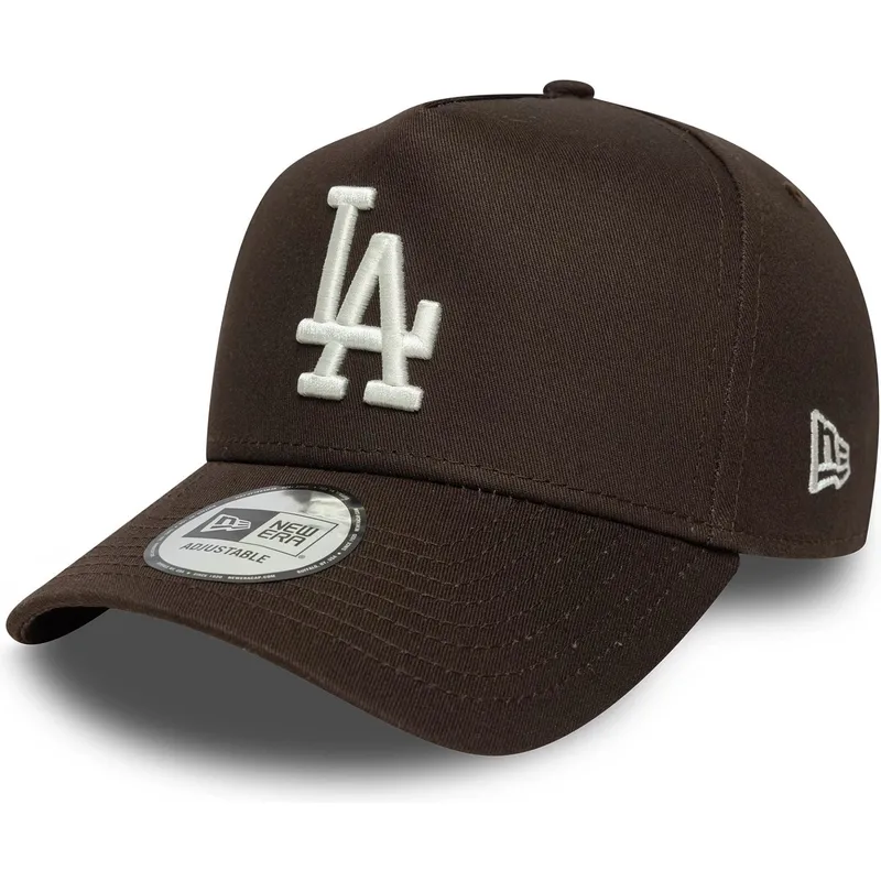 gorra-curva-marron-snapback-9forty-e-frame-side-patch-de-los-angeles-dodgers-mlb-de-new-era