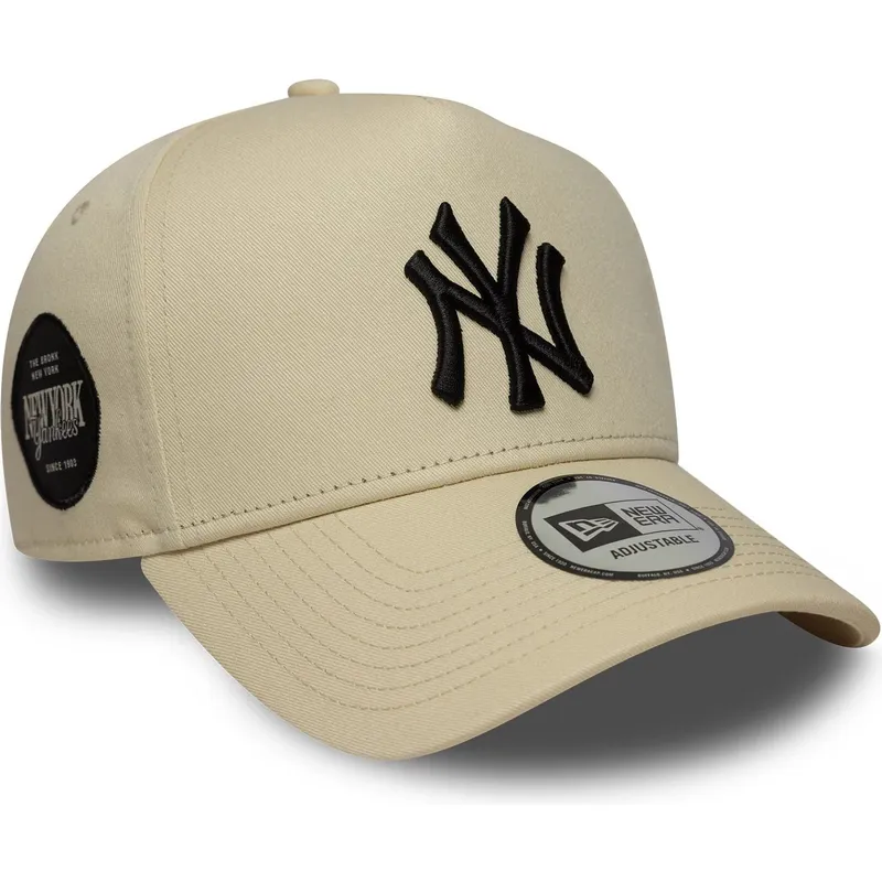 cepice-zaoblena-bezova-snapback-9forty-e-frame-side-patch-new-york-yankees-mlb-new-era
