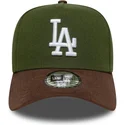 gron-och-brun-bojd-snapback-keps-9forty-e-frame-suede-visor-los-angeles-dodgers-mlb-fran-new-era