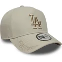 gorra-curva-beige-snapback-con-logo-beige-9forty-e-frame-tonal-icon-de-los-angeles-dodgers-mlb-de-new-era