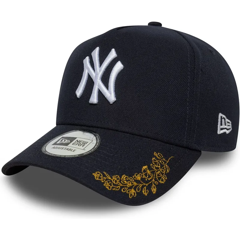 marinbla-kurvad-keps-snapback-9forty-e-frame-tonal-icon-new-york-yankees-mlb-fran-new-era
