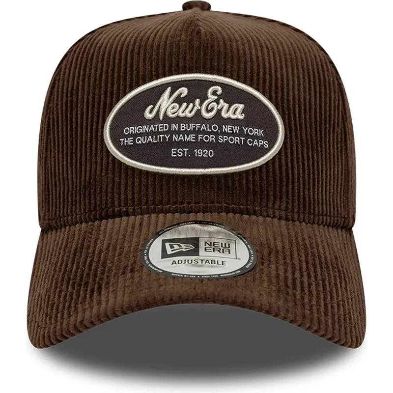 brun-bojd-skarm-snapback-9forty-e-frame-patch-cord-keps-fran-new-era