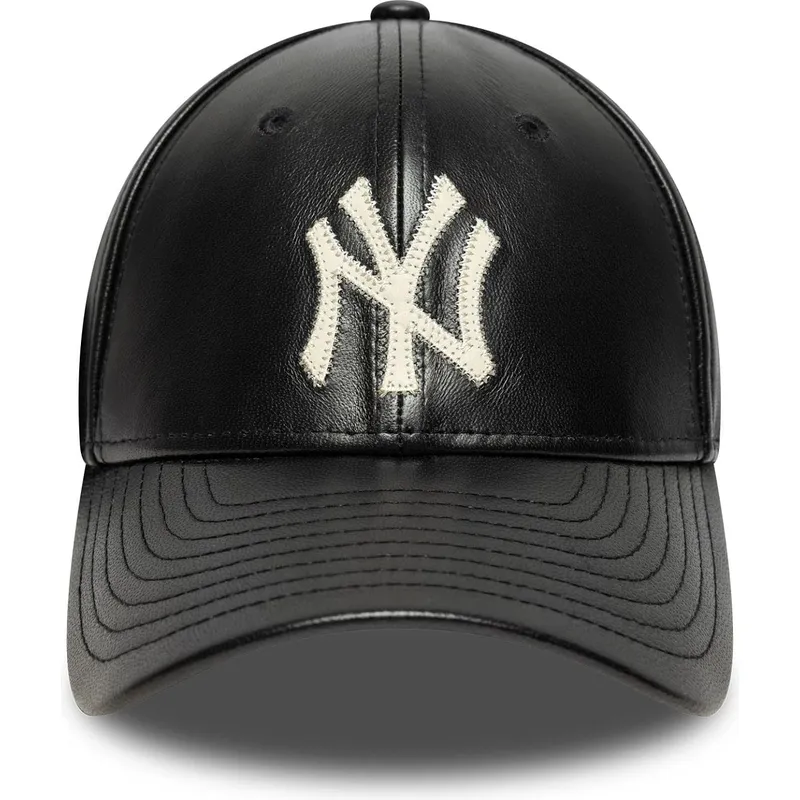 justerbar-svart-bojd-keps-9forty-m-crown-img-leather-new-york-yankees-mlb-fran-new-era