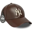brun-bojd-justerbar-keps-9forty-m-crown-img-leather-fran-new-york-yankees-mlb-av-new-era