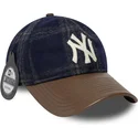 cepice-zaoblena-vicebarevna-nastavitelny-pasek-9twenty-img-loden-leather-new-york-yankees-mlb-new-era