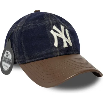 Cap zaoblená multicolor adjustable strap 9TWENTY Img Loden Leather New York Yankees MLB New Era