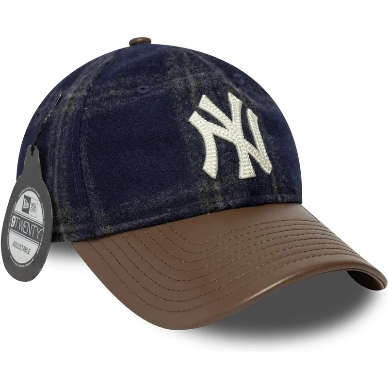 cepice-zaoblena-vicebarevna-nastavitelny-pasek-9twenty-img-loden-leather-new-york-yankees-mlb-new-era