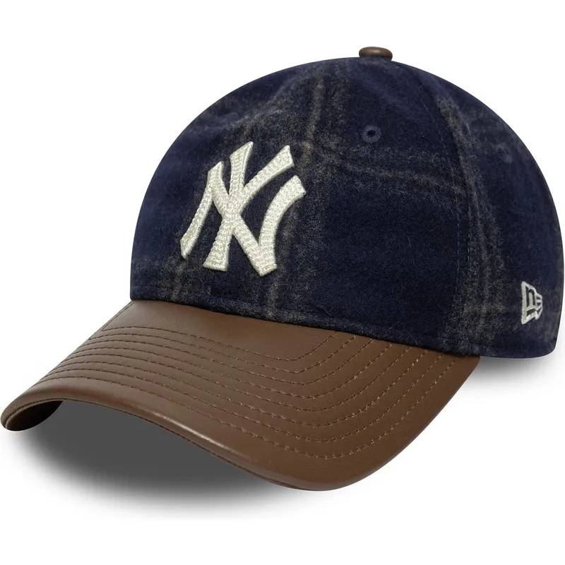 cepice-zaoblena-vicebarevna-nastavitelny-pasek-9twenty-img-loden-leather-new-york-yankees-mlb-new-era