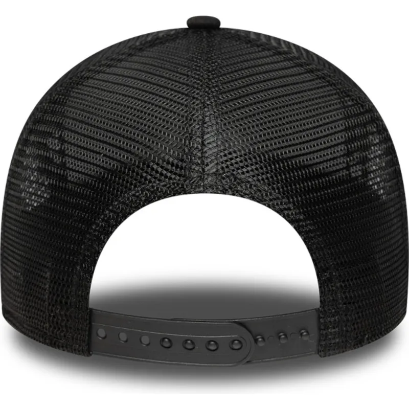 gorra-trucker-negra-con-logo-verde-a-frame-league-essential-de-new-york-yankees-mlb-de-new-era